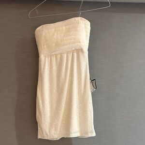 Speechless Strapless White Dress